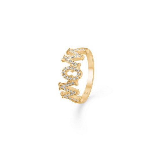 WOW / MOM ring fra Mads Z i 14 kt guld med 0,23 ct Wesselton SI diamanter.